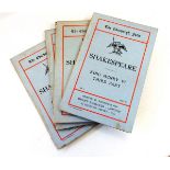 Large quantity of vols of The Edinburgh Folio Shakespeare, all with blue card bds, red ruled,