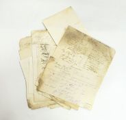 Quantity of ephemera including 19th century and later invoices, letters, pamphlets,