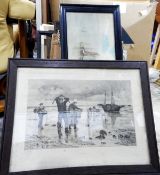 A large quantity of framed and other prints, mirrors,