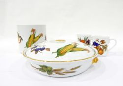 Quantity of Royal Worcester 'Evesham' pattern tableware including tureens and covers, mugs,