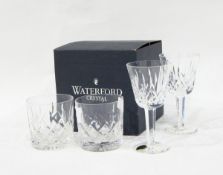 Set of eight Waterford 'Lismore' pattern wine glasses,
