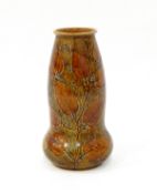 Royal Doulton studio stoneware vase by Lily Partington, with swollen neck and flared base,