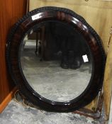 Oval framed mirror and a folding canvas dog's bed (2)