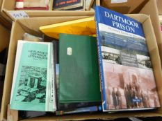 Large quantity of books relating to Dartmoor, militaria including Montagu, Ewen,