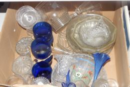 Quantity of assorted glassware including sundae dishes, fruit bowls,