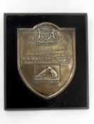 HMV silver presentation plaque by Mappin & Webb, Birmingham 1936,