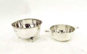 Silver two-handled porringer by William Hutton & Sons Limited, Sheffield 1929,