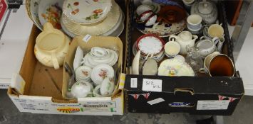 Part child's/doll's dinner service including meat plates, casseroles, gravy dish, side plates,