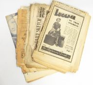 Quantity of early 20th century newspapers and a quantity of The Great War periodicals,