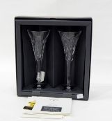 Set of 10 Waterford Millennium Collection 'A Toast to the Year 2000' toasting flutes in original