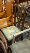 18th century mahogany dining chair with vase splat,