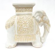 Pottery model of an elephant with incised decoration