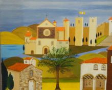 Lynette Pearson (20th Century) oil on board 'Italian Landscape no.