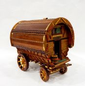 Wooden model of a gypsy caravan "Romany Rose",