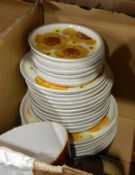 Denby part dinner service, cream ground with yellow buttercups and other Denbyware,