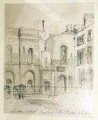 Print of architectural drawing of Magdalen Hospital, St George's Fields,