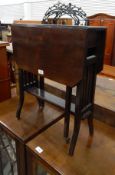 Edwardian stained as mahogany Sutherland table,