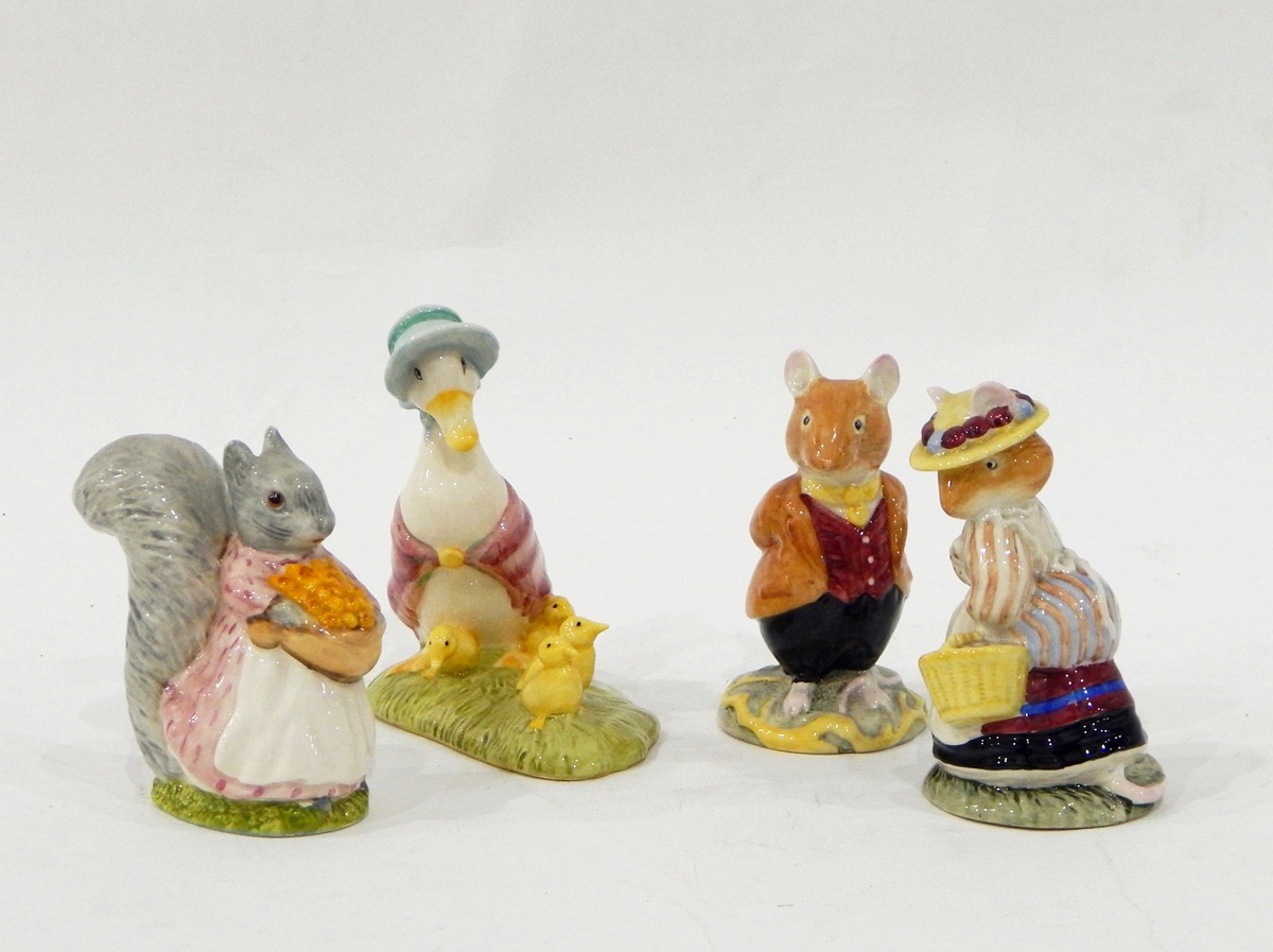 Pair of Royal Doulton figures of Lord and Lady Woodmouse from the Brambly Hedge Collection,