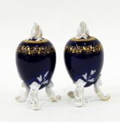 Pair of continental porcelain vases,