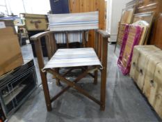 Four folding directors chairs made by Sainsbury's,