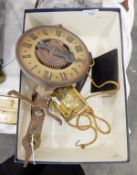 Gilt brass carriage clock,