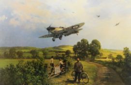 After Geoff Nutkins Two limited edition colour prints "Victory over Kent",