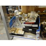 Quantity of assorted flatware, including boxed Regalia plate, Kings pattern spoons,