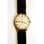 Baume gentleman's gold presentation wristwatch with silvered dial,
