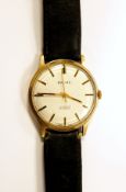 Baume gentleman's gold presentation wristwatch with silvered dial,