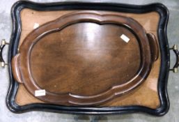 Large wooden tray and another