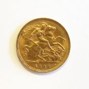 Edwardian half-sovereign 1906