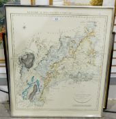 After Robert Morden Handcoloured map of Staffordshire,