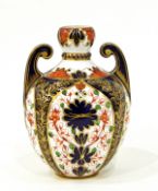 Royal Crown Derby two handled vase no.876, imari colours, height 14cm approx.