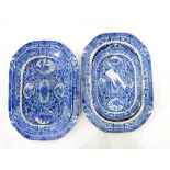 Set of four late 18th/early 19th century Liverpool Herculaneum pottery dishes comprising a pair of