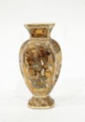 Japanese Satsuma vase of octagonal baluster form decorated with panels of men and boys,