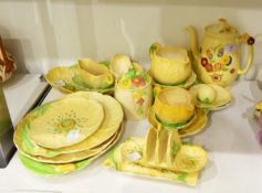 Quantity of Carlton ware tablewares in the 'Australian' design, comprising toast rack,