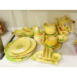 Quantity of Carlton ware tablewares in the 'Australian' design, comprising toast rack,