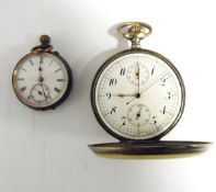 Silver open-faced pocket watch,