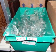 Quantity of assorted engraved, cut glass etc.