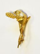 Harriet Glen 9ct gold and sapphire mouse brooch,