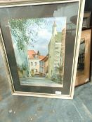 LOT WITHDRAWN Watercolour drawing by Josephine Marshman, village scene,