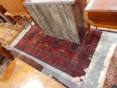 Eastern style rug, dark crimson , bordered,