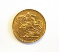 Victorian sovereign 1898