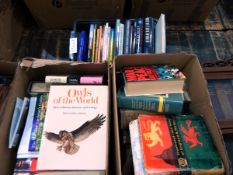 Various assorted and paperback books ( 3 boxes)