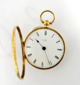 Victorian 18ct gold open-faced fob watch,