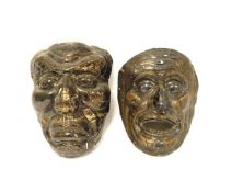 Two American silver masks, approx.
