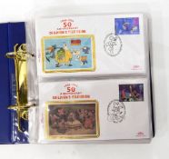 Box and contents of albums of First Day Covers