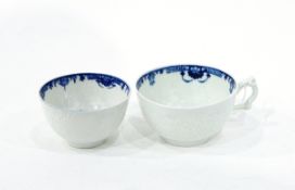 Three pieces of 18th century tea ware,