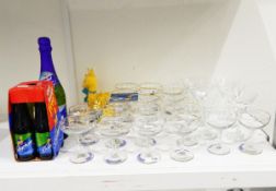 Quantity of assorted Babycham glasses, some Babycham advertising items, etc.