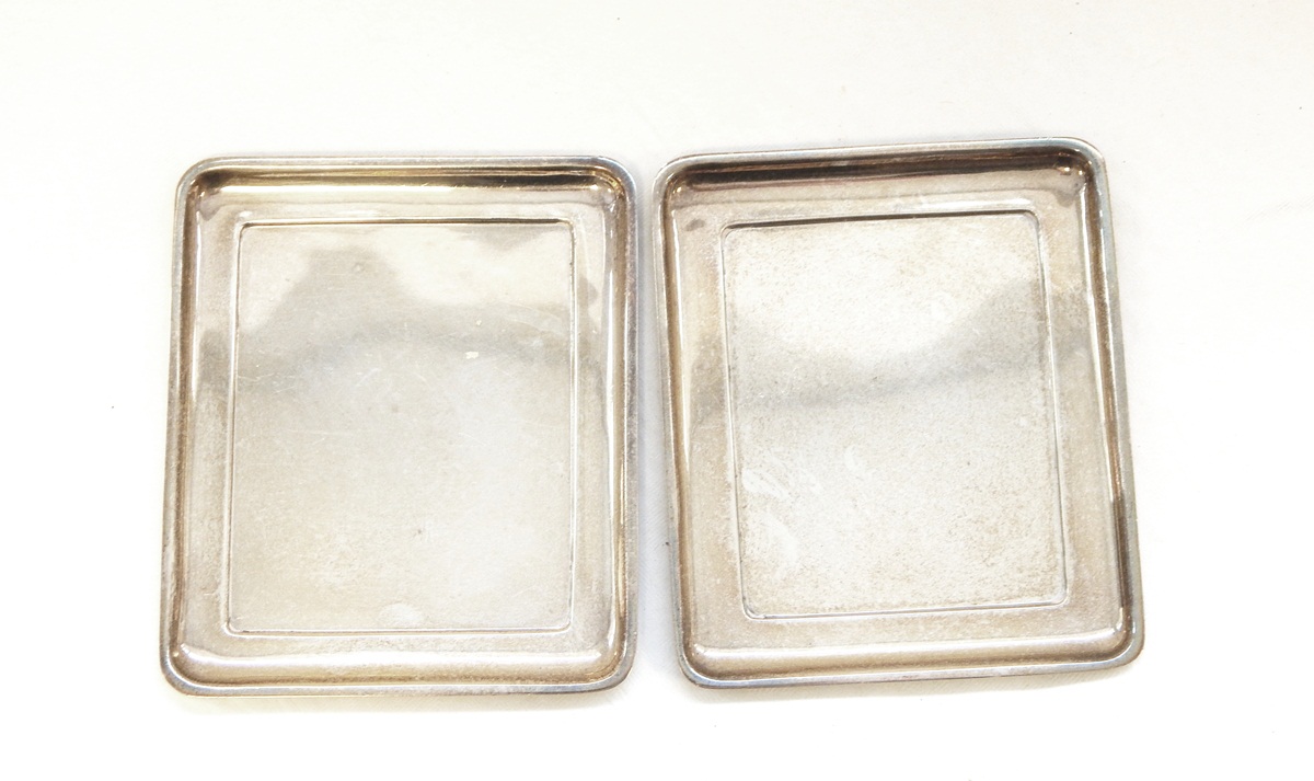 Pair of 1930's Garrard & Co pin trays,